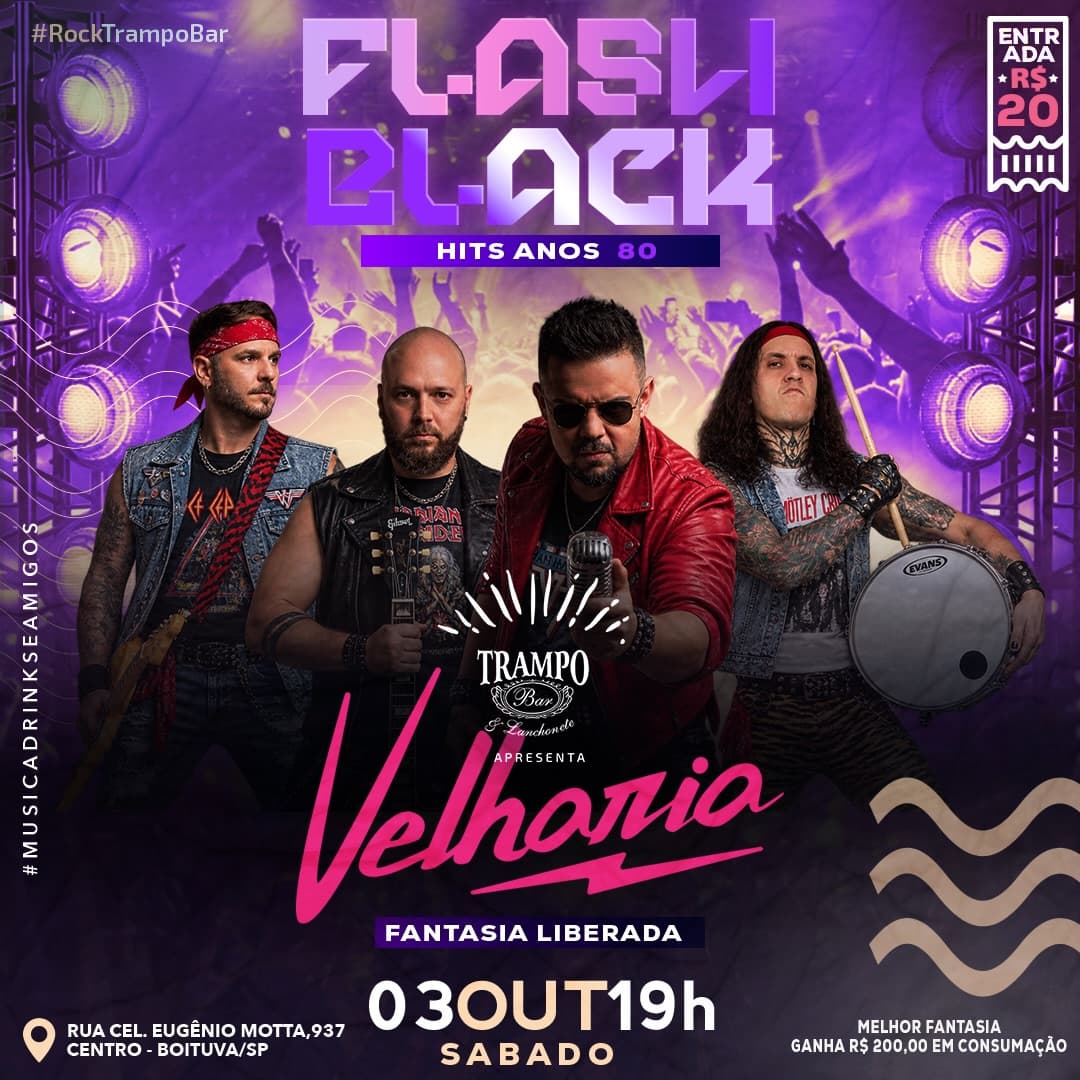 Flyer de Banda Velharia
