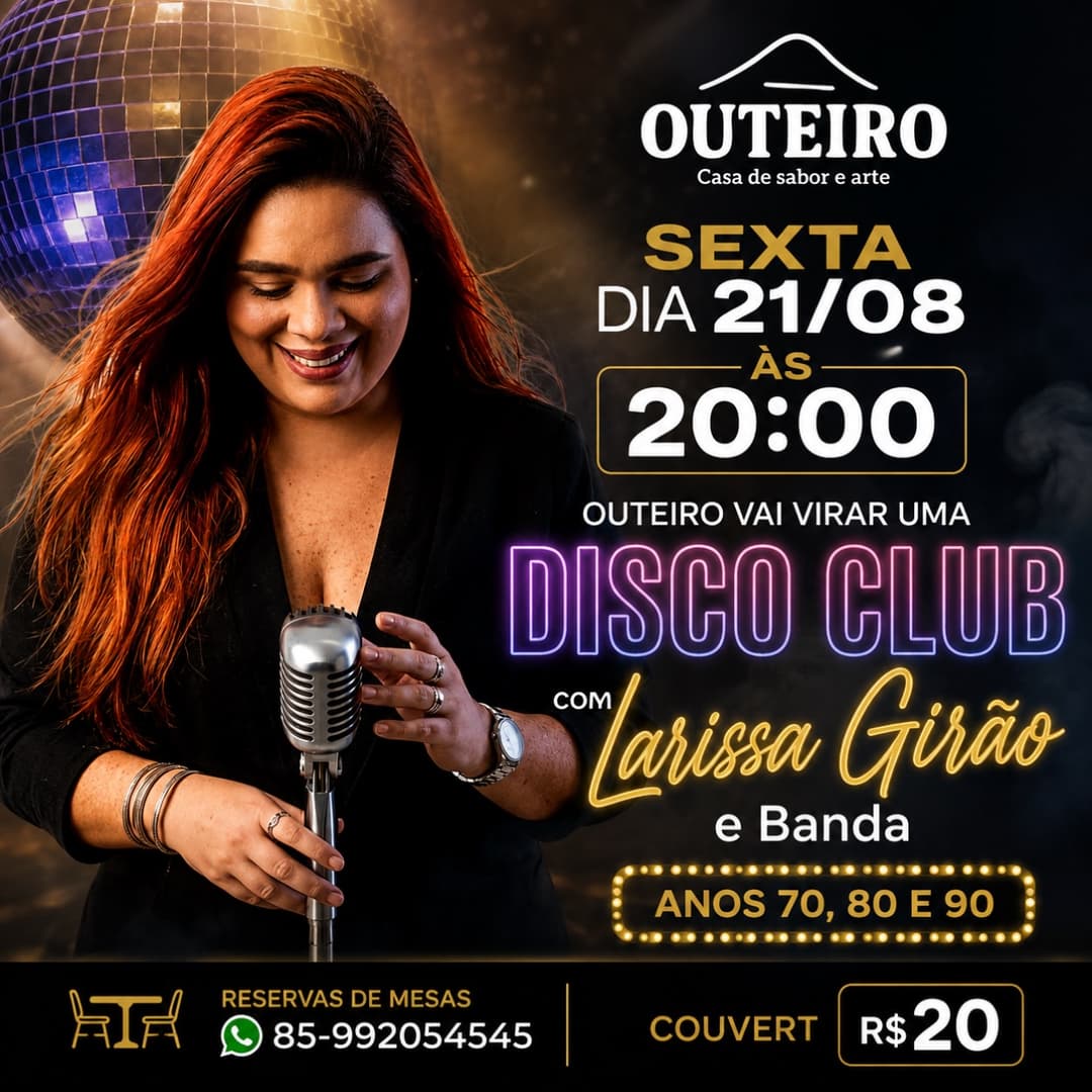Flyer de Larissa Girão e Banda