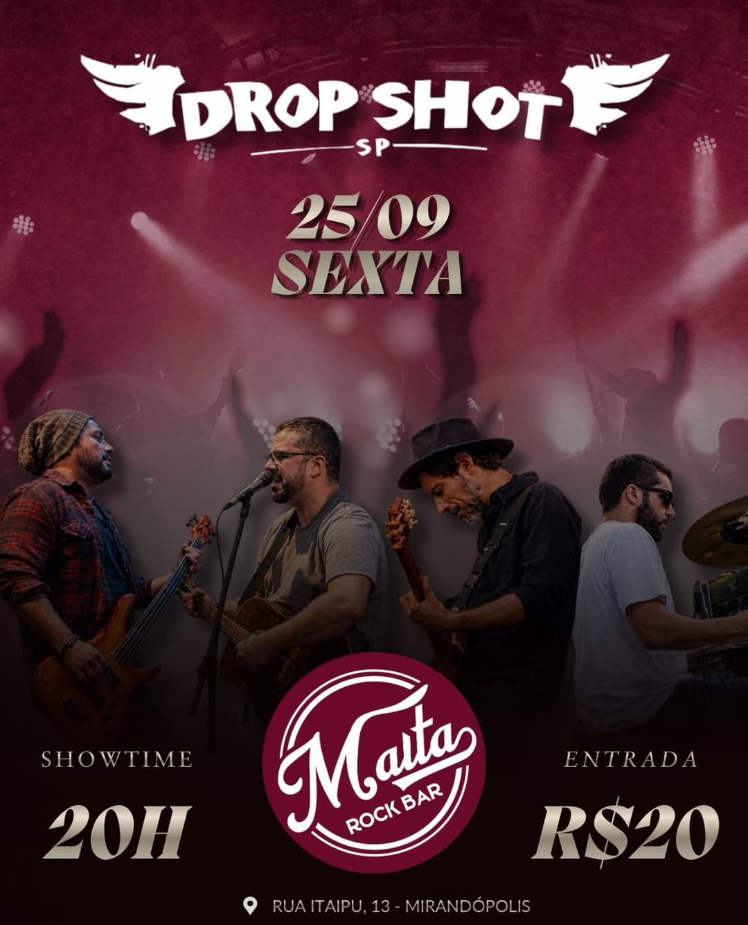 Flyer de Banda Drop Shot