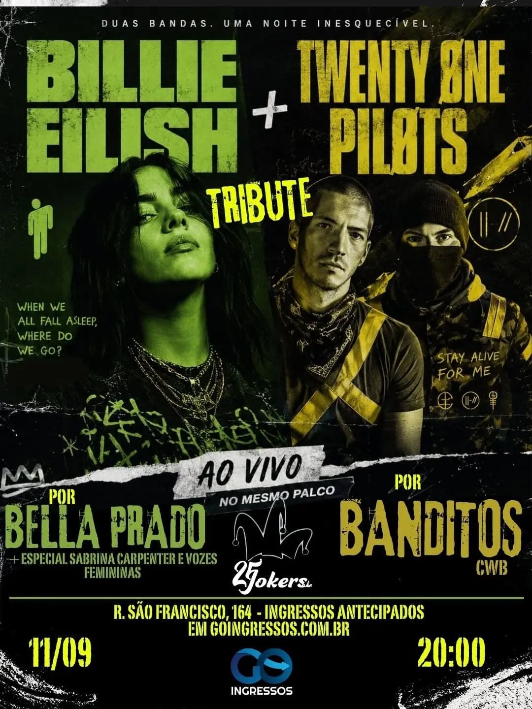 Flyer de Banditos CWB e Isabella Prado