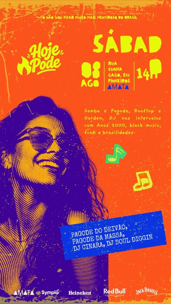 Flyer de Pagode da Massa e Deives Cardoso