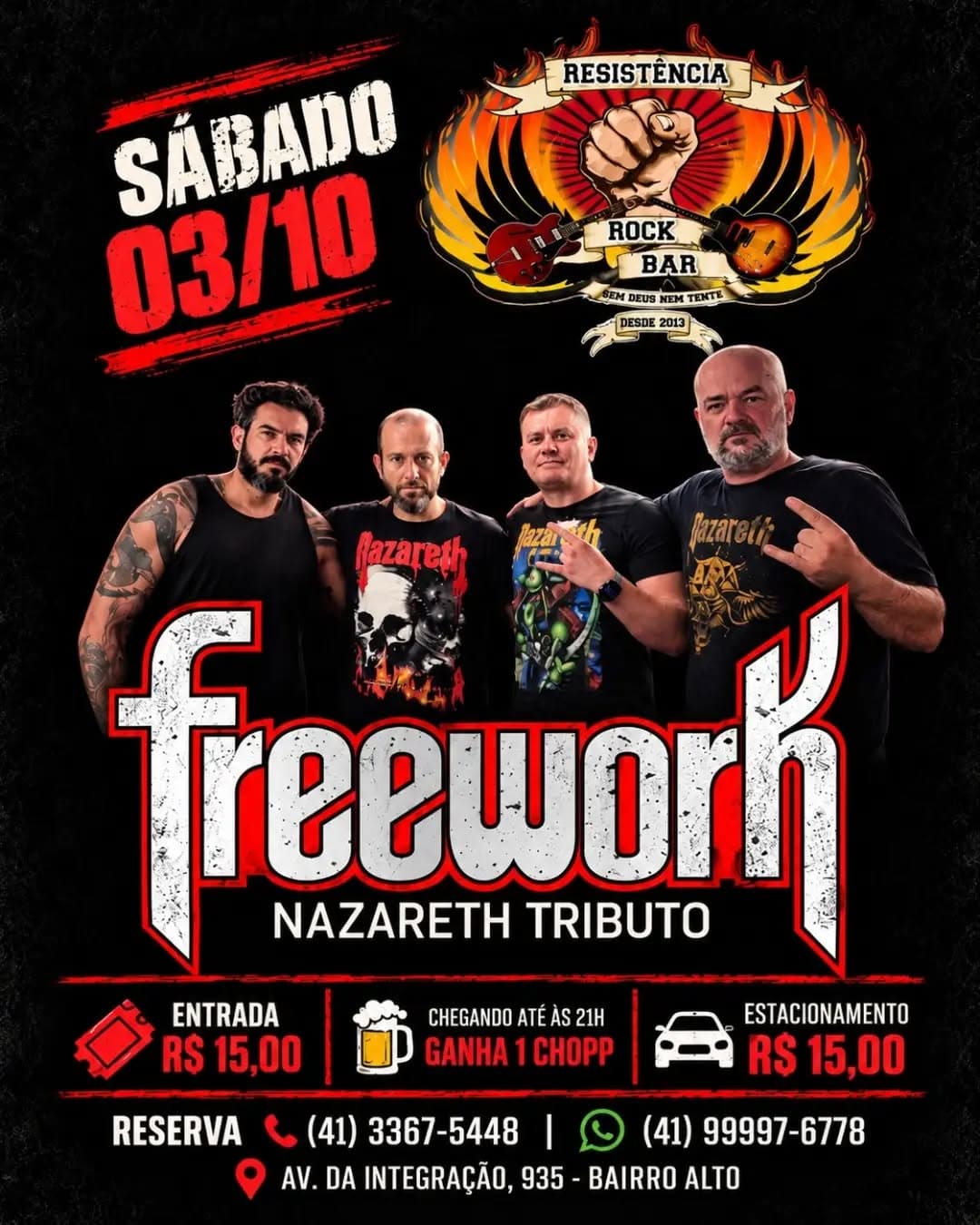 Flyer de Banda Freework