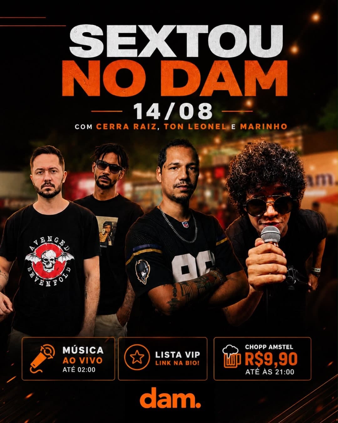 Flyer de Wellington Leonel, Cerra Raiz e Marinho