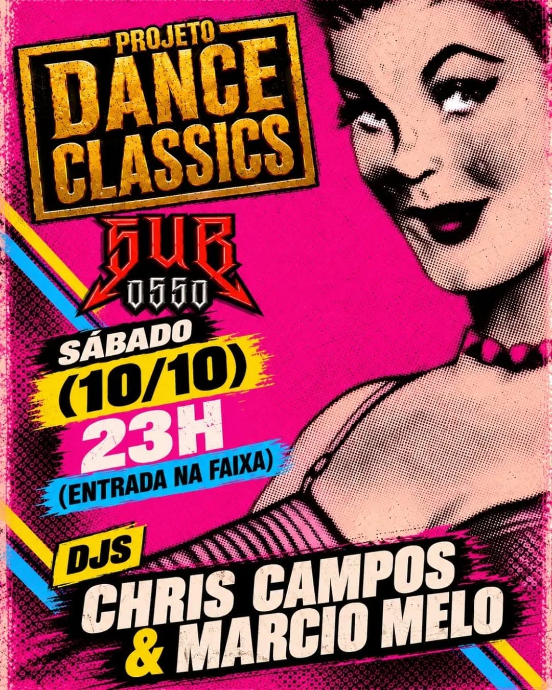 Flyer de Chris Campos e DJ set