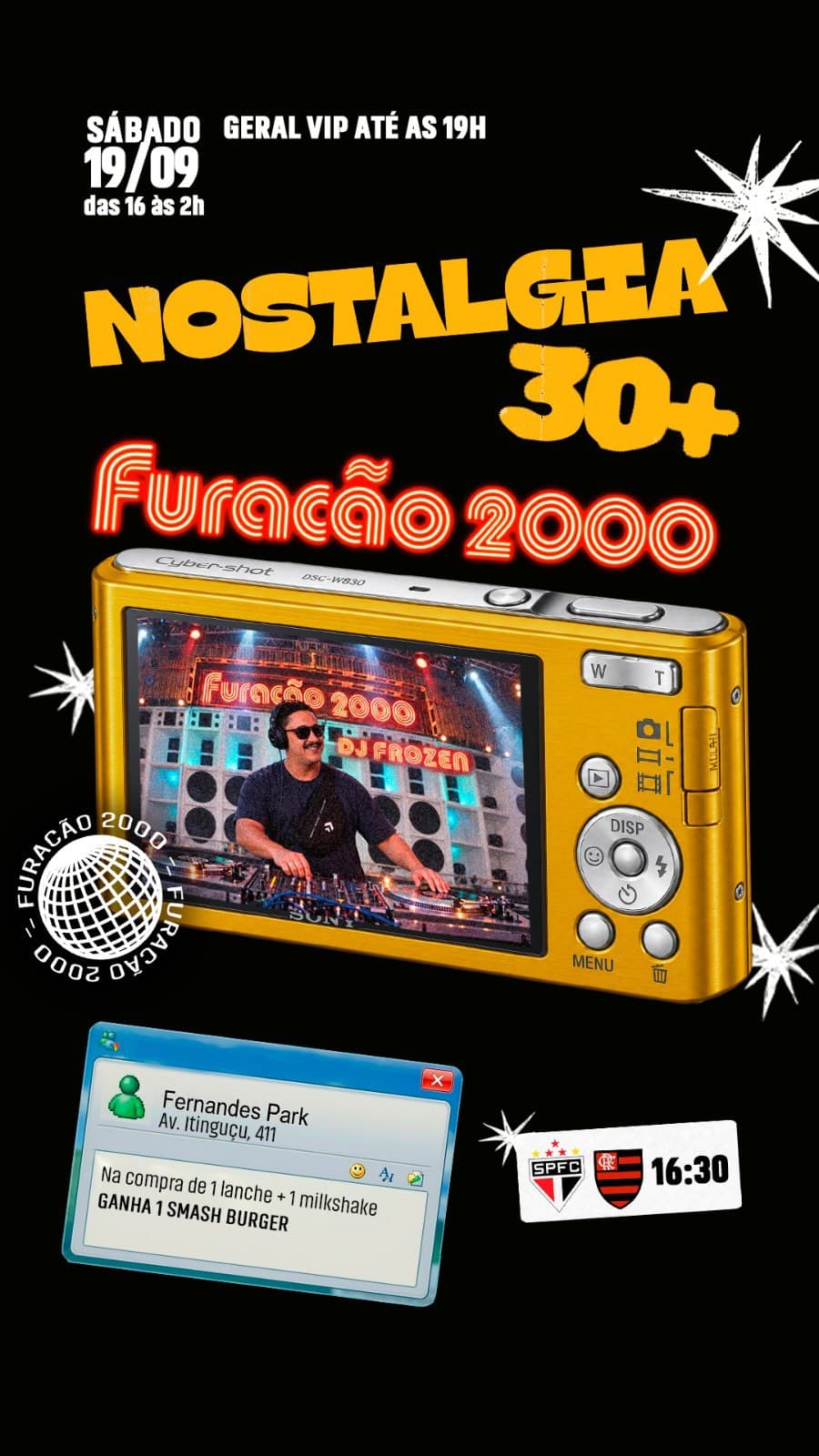Flyer de Guilherme Augusto e Furacão 2000
