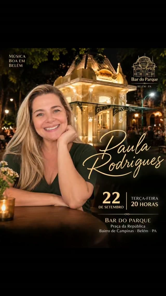 Flyer de Paula Rodrigues e Neném Silva