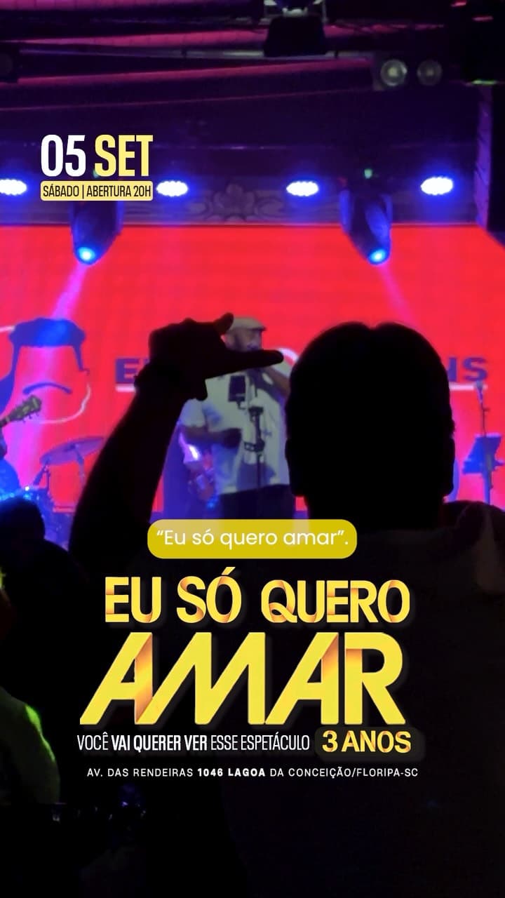Flyer de Eu Só Quero Amar