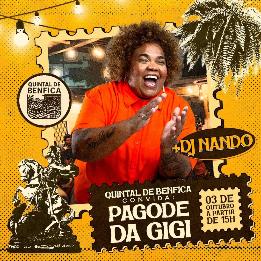 Flyer de Pagode da Gigi | Pagode de Rua e DJ Nando