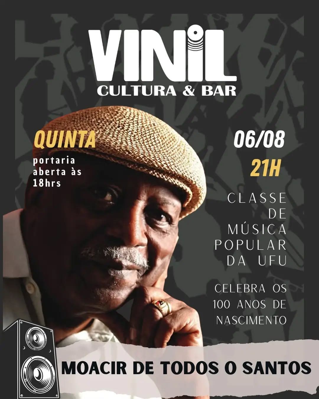 Flyer de Classe de Música Popular da UFU e Coisas Brasileiras
