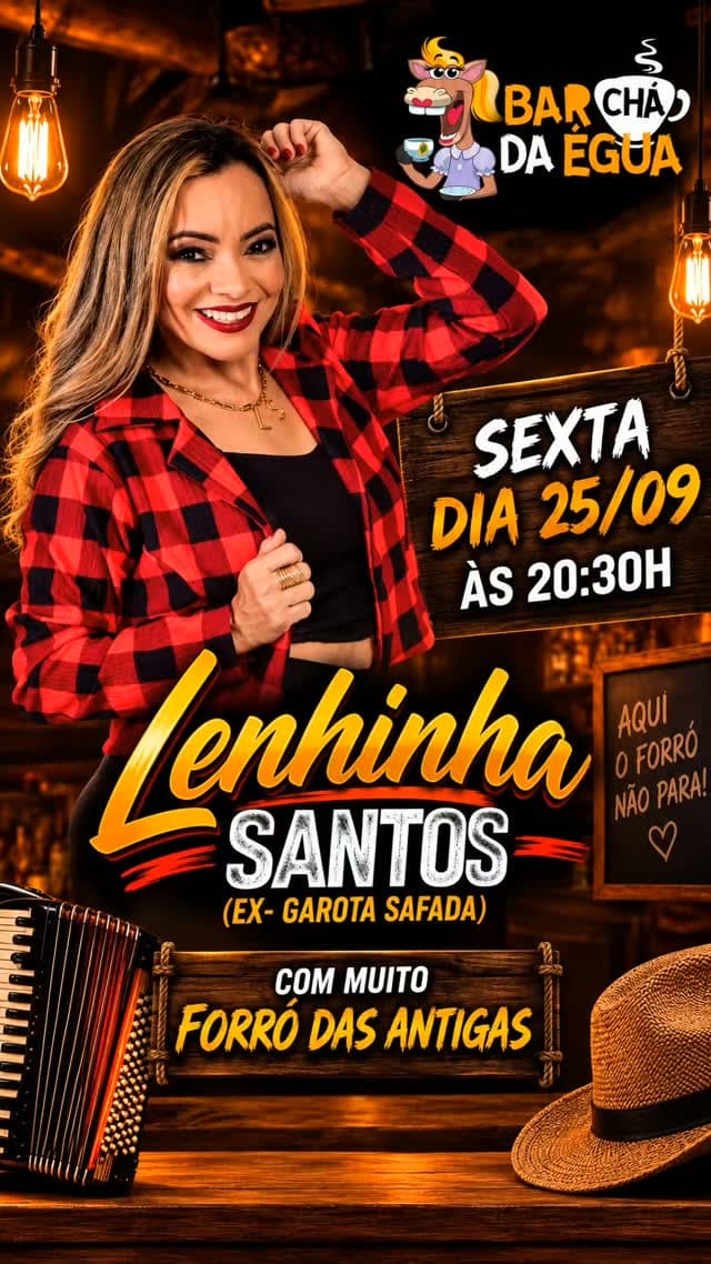 Flyer de Leninha Santos