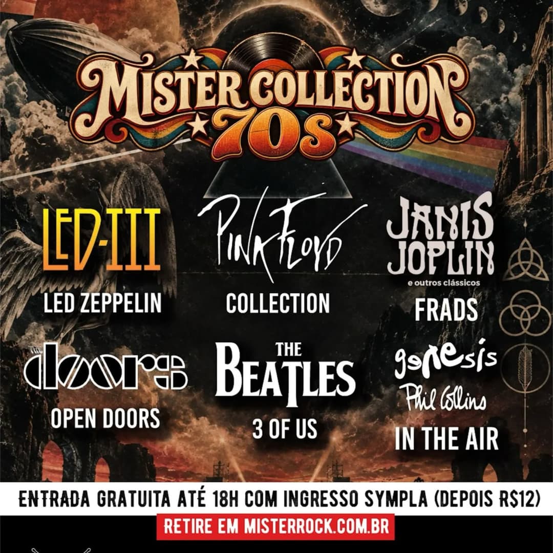 Flyer de Phil Collins Cover Brasil e In The Air