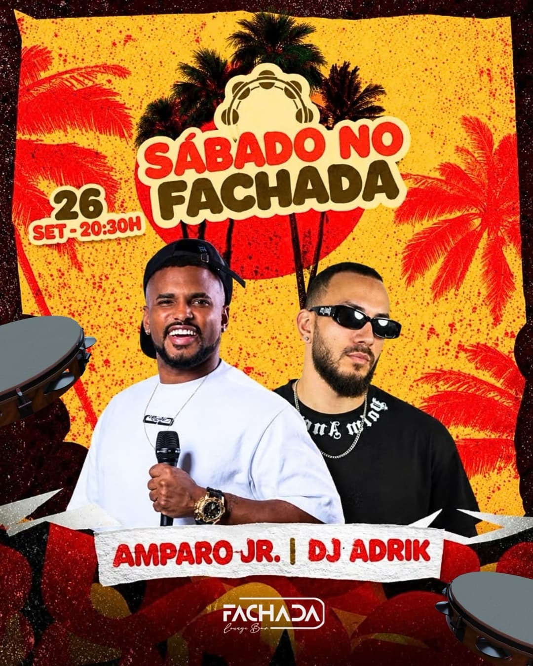 Flyer de Amparo Jr e DJ Adrik