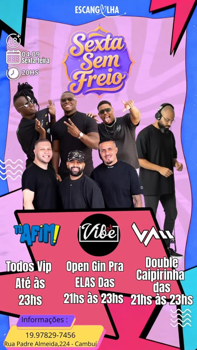 Flyer de Tô Afim, Vibe04 e DJ Vall