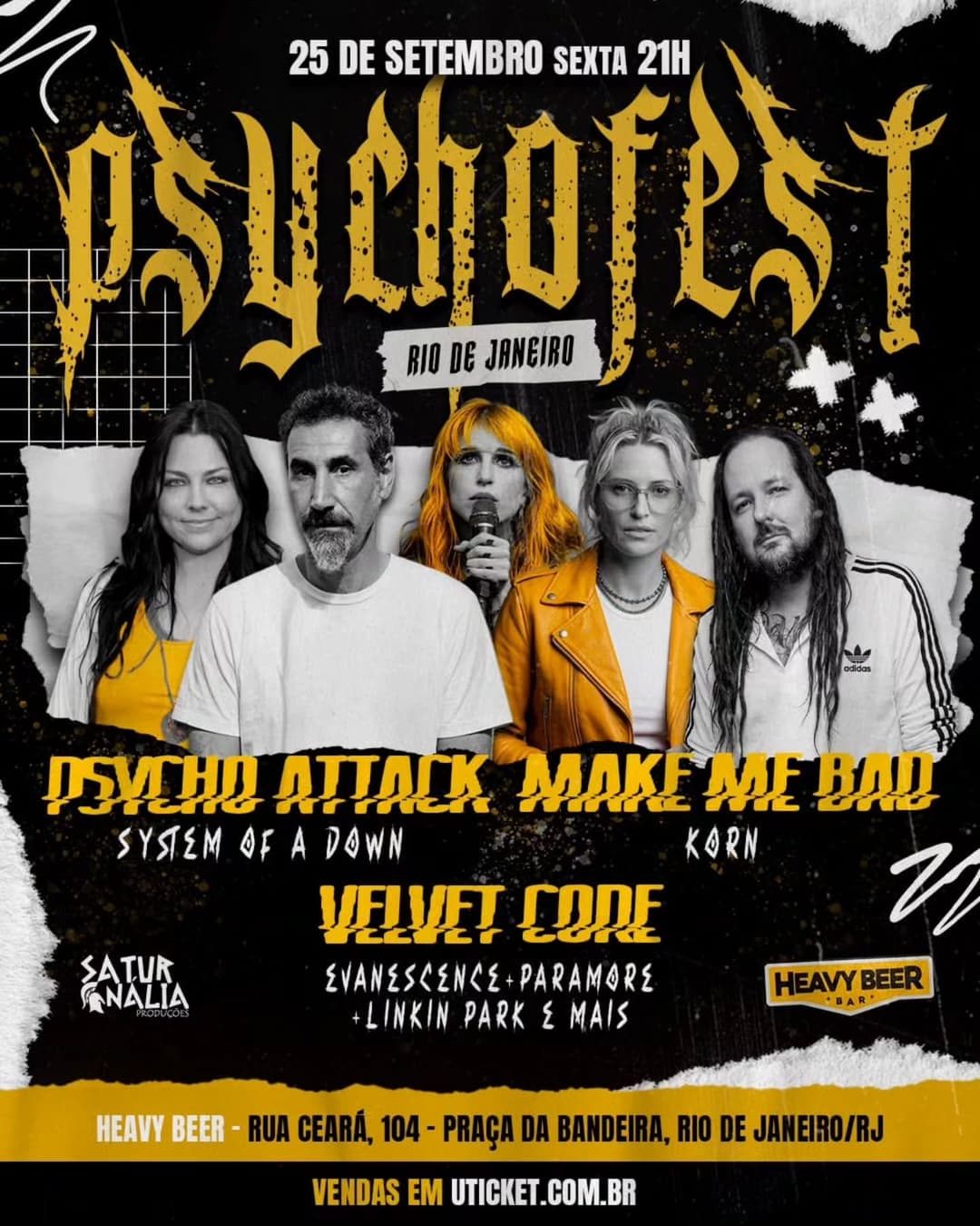 Flyer de Psycho Attack, Velvet Core e Make Me Bad
