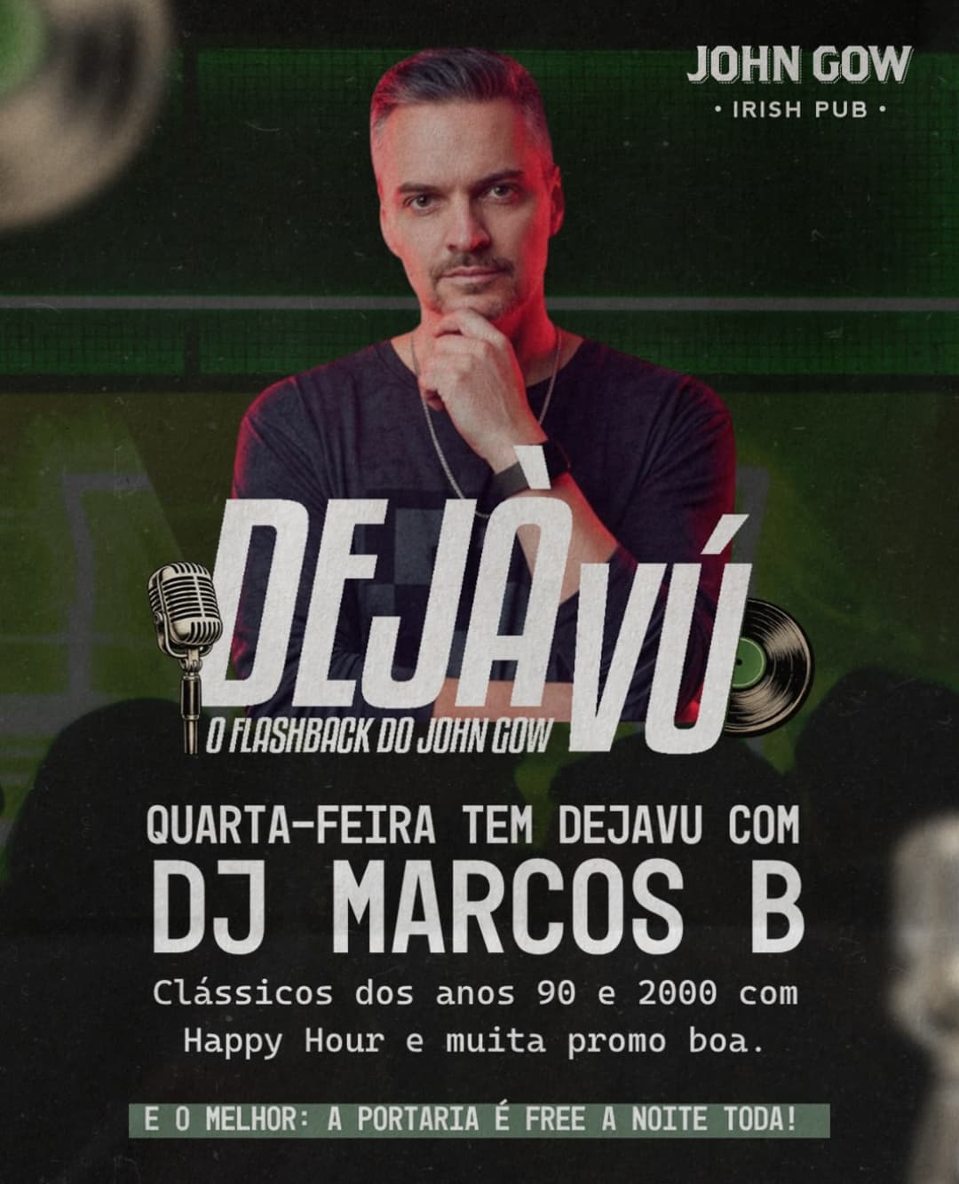 Flyer de Dejavu e DJ Marcos B