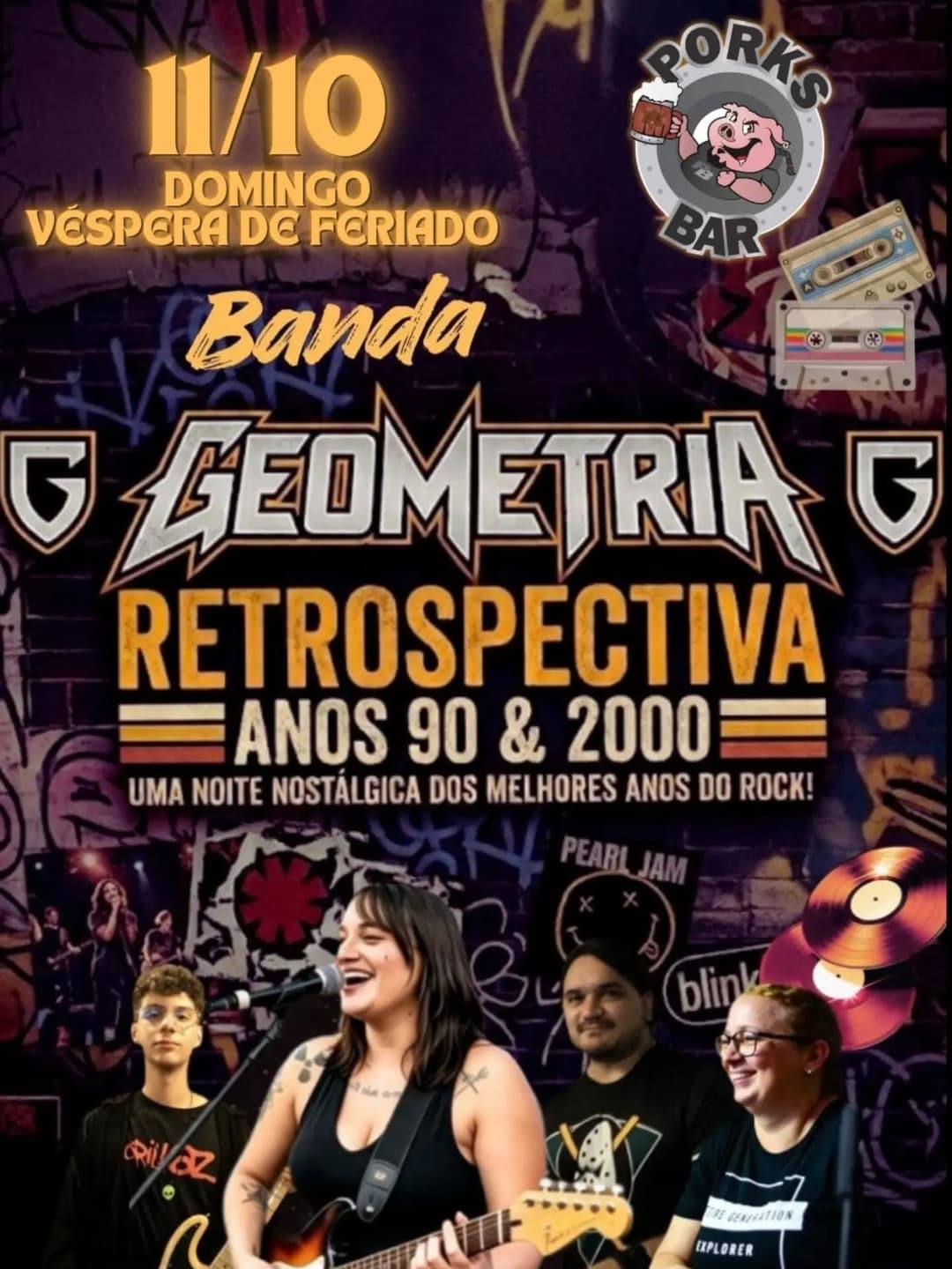 Flyer de Geometria Rock Band