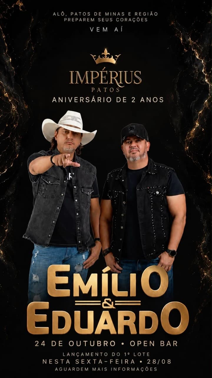 Flyer de Emílio & Eduardo