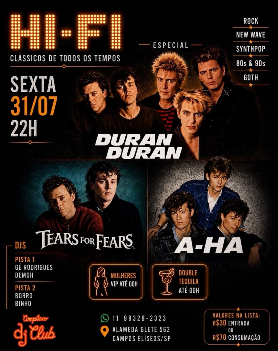 Flyer de Gé Rodrigues, Demoh, Borro e Binho