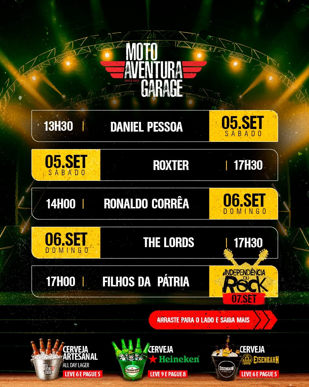 Flyer de Daniel Pessoa e Banda Roxter