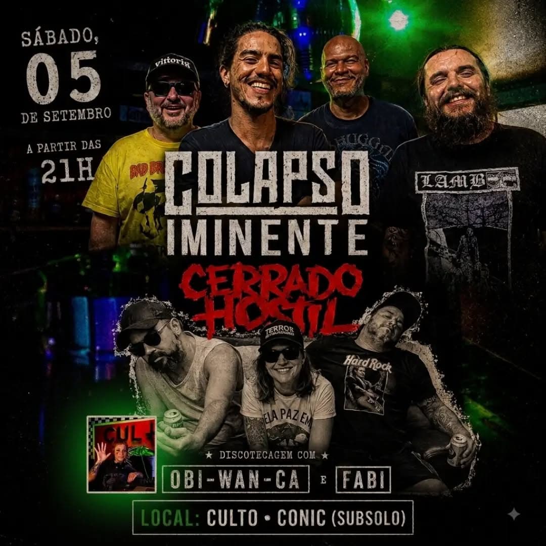 Flyer de Colapso Iminente e CERRADO HOSTIL