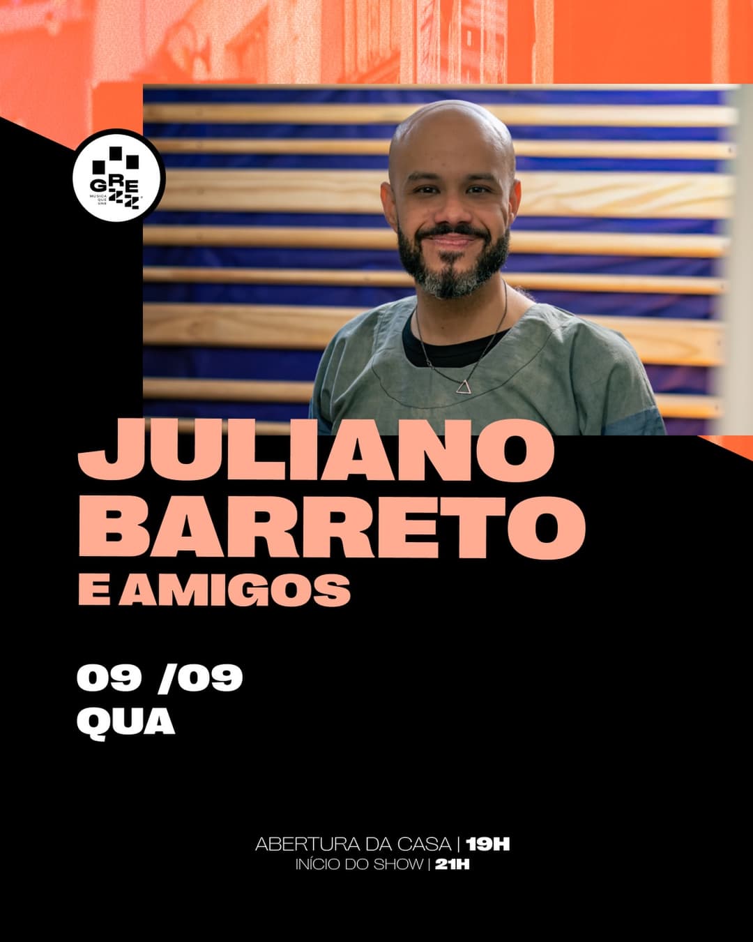 Flyer de Juliano Barreto e Amigos