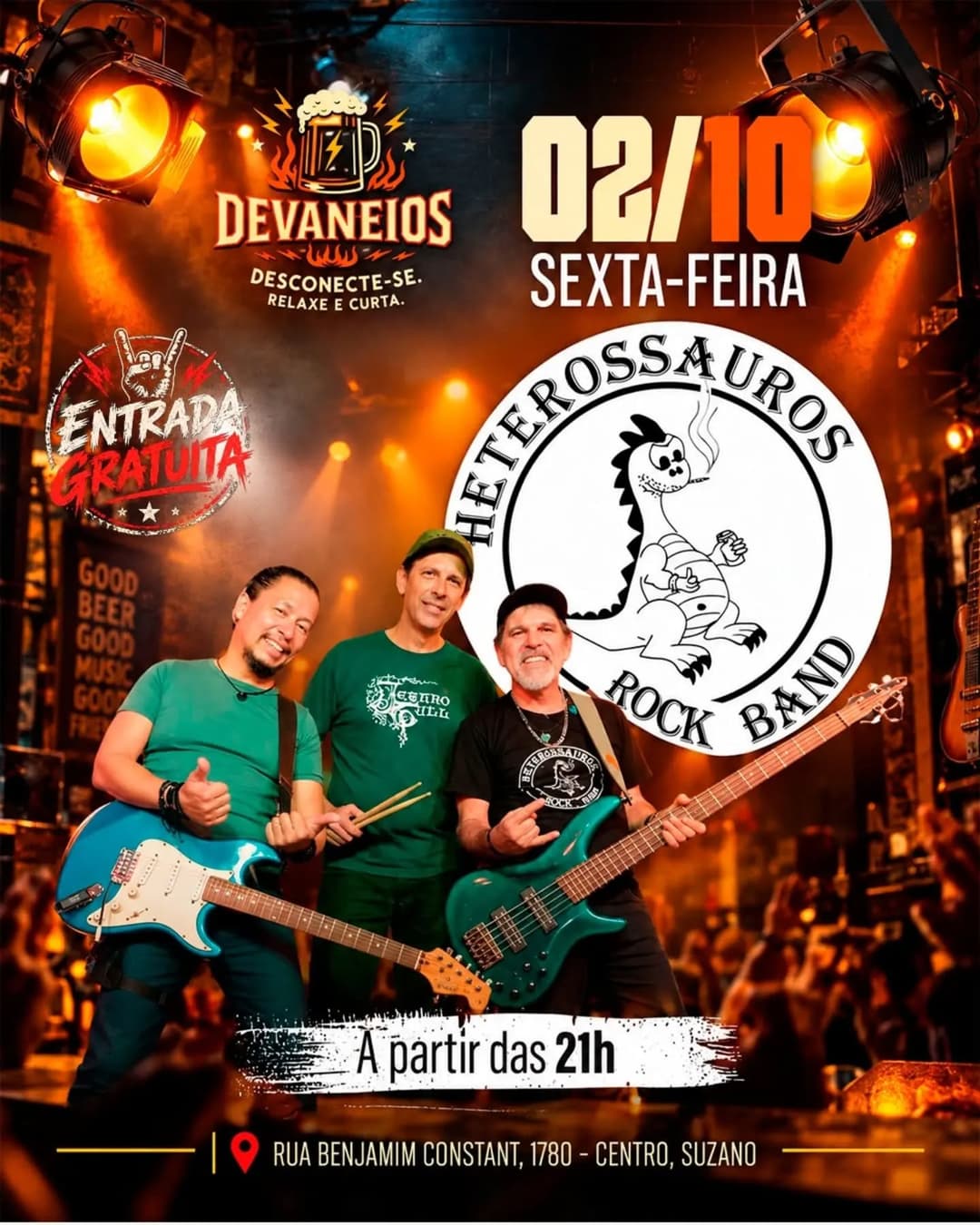 Flyer de Heterossauros Rock Band