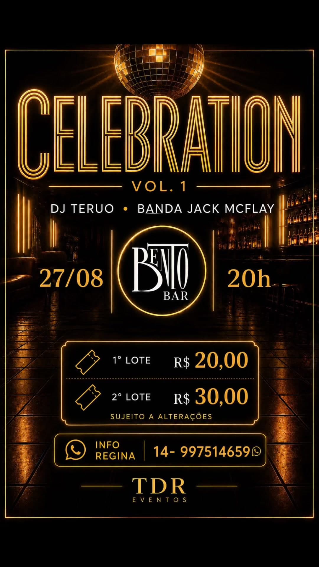 Flyer de Banda Jack McFly e DJ Teruo