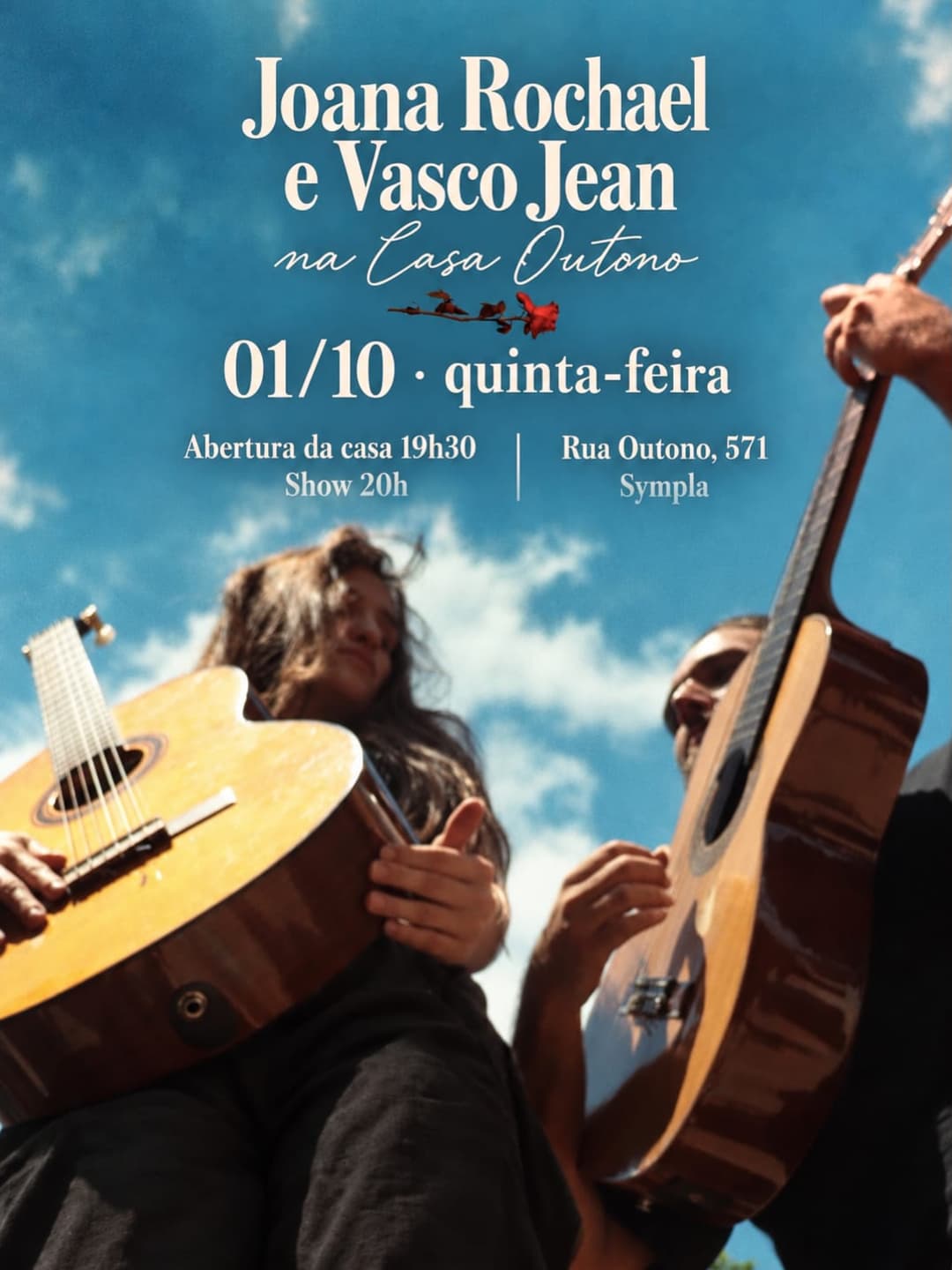 Flyer de Joana Rochael e Vasco Jean