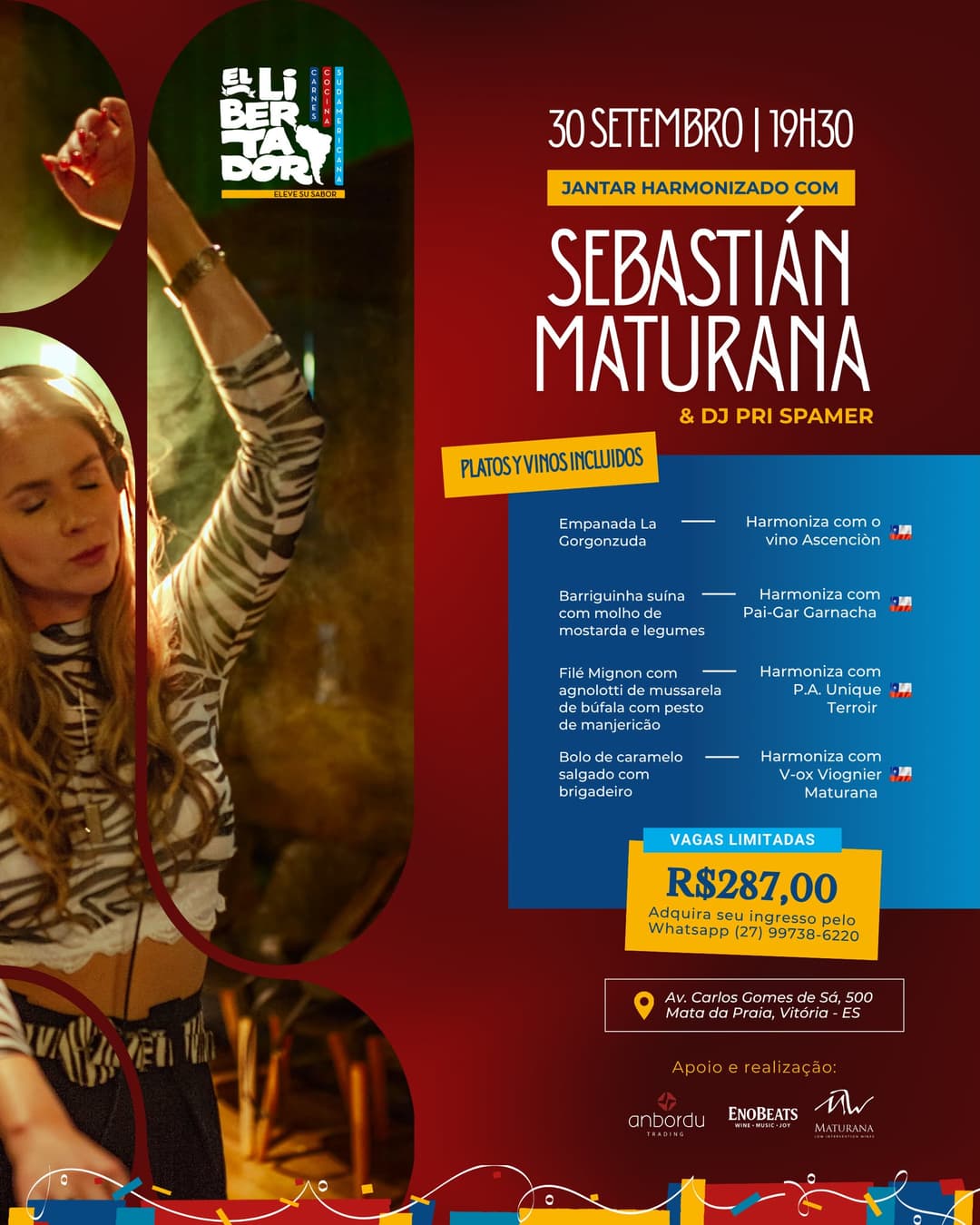 Flyer de Sebastián Maturana