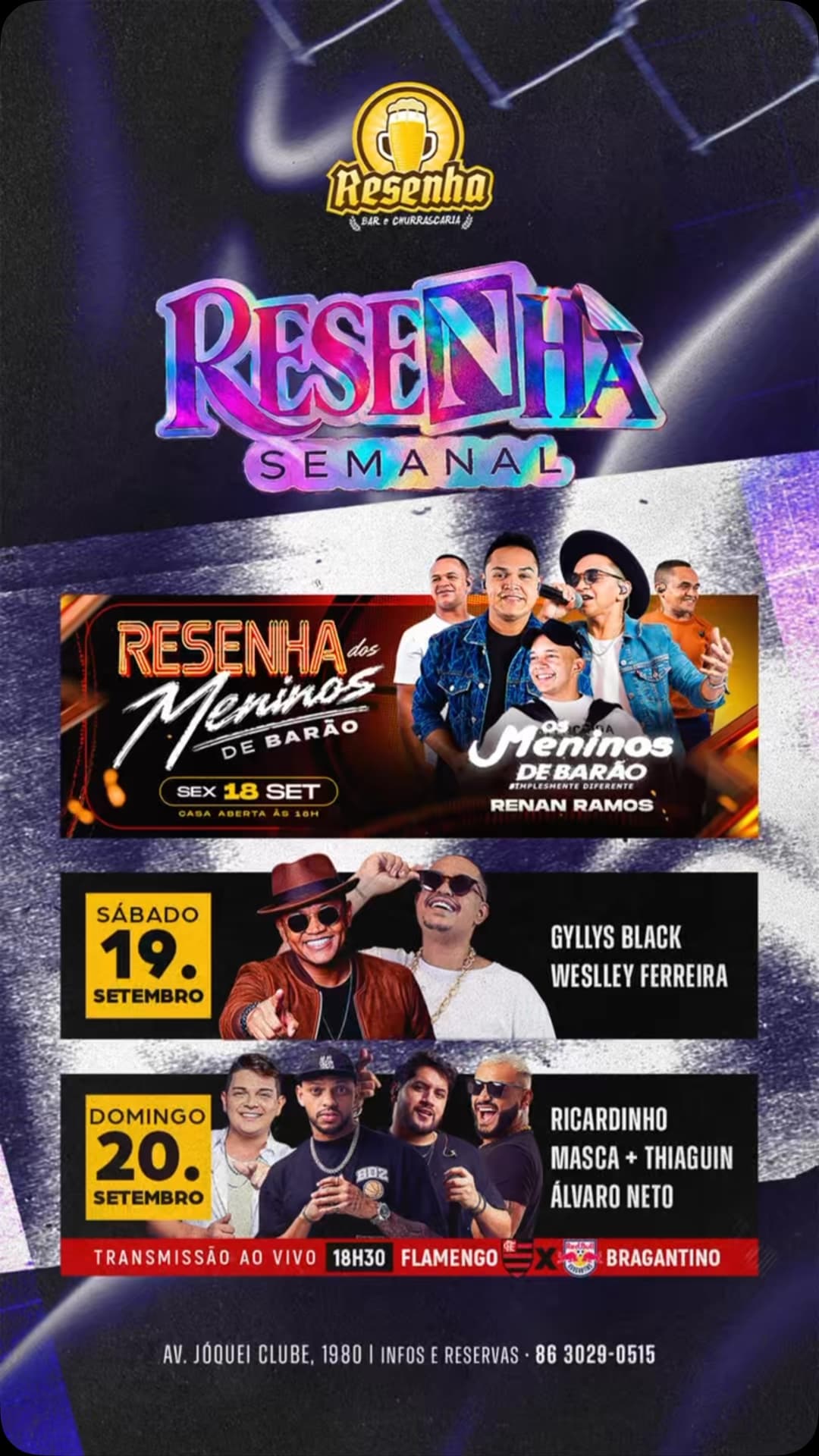 Flyer de Gyllys Black e Wesley Ferreira
