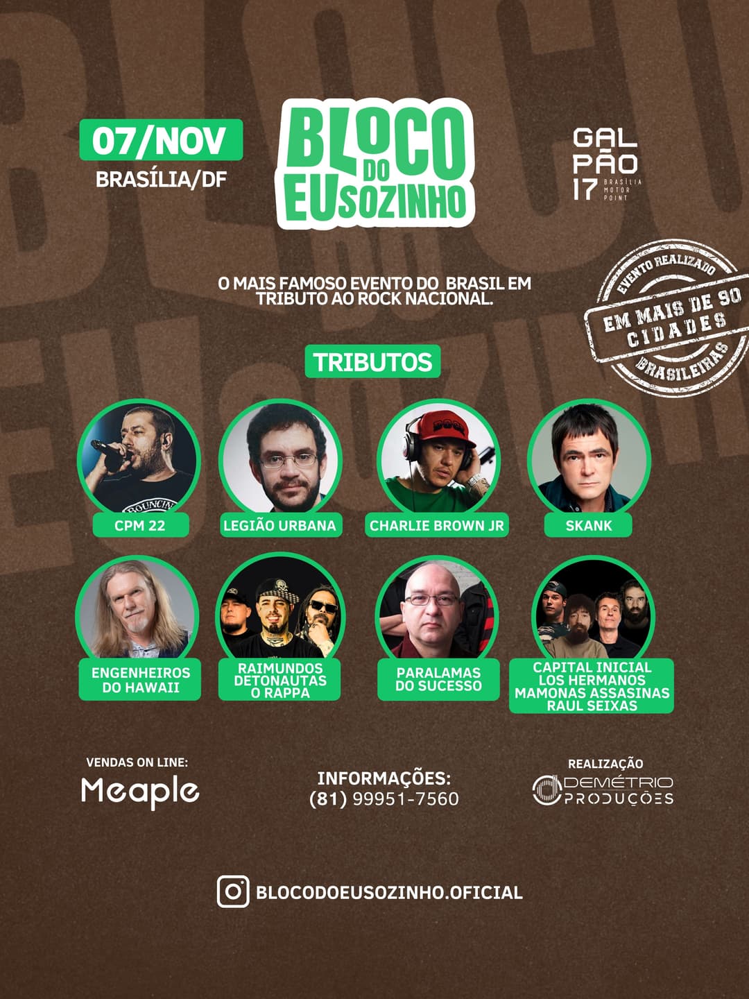 Flyer de Bloco do Eu Sozinho
