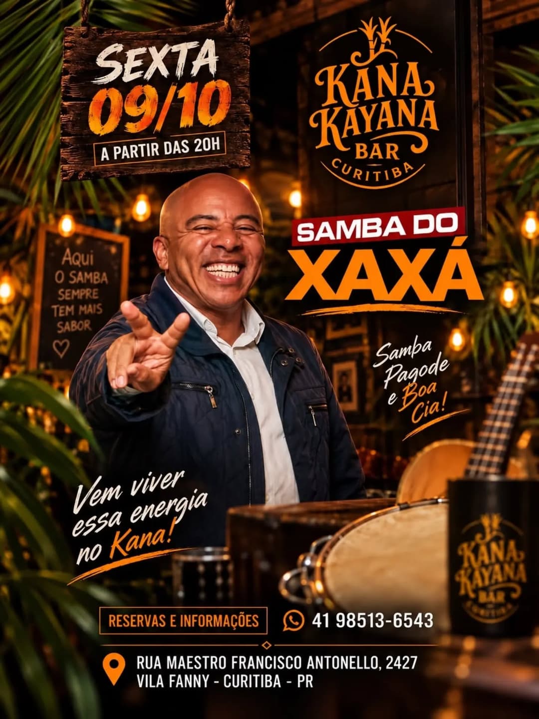 Flyer de Samba do Xaxá