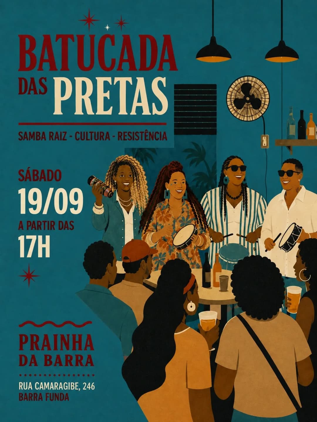 Flyer de Batucada das Pretas