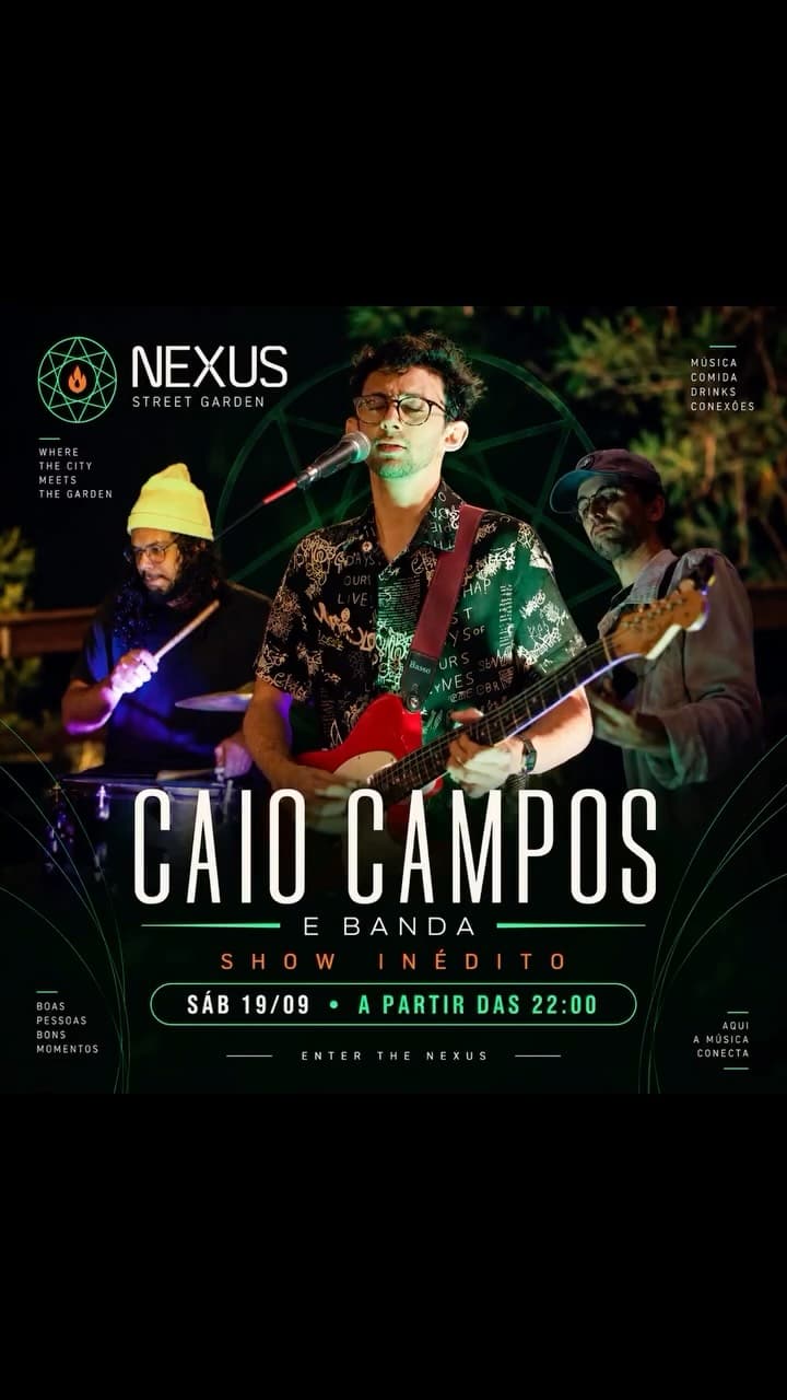 Flyer de Caio Campos e Banda