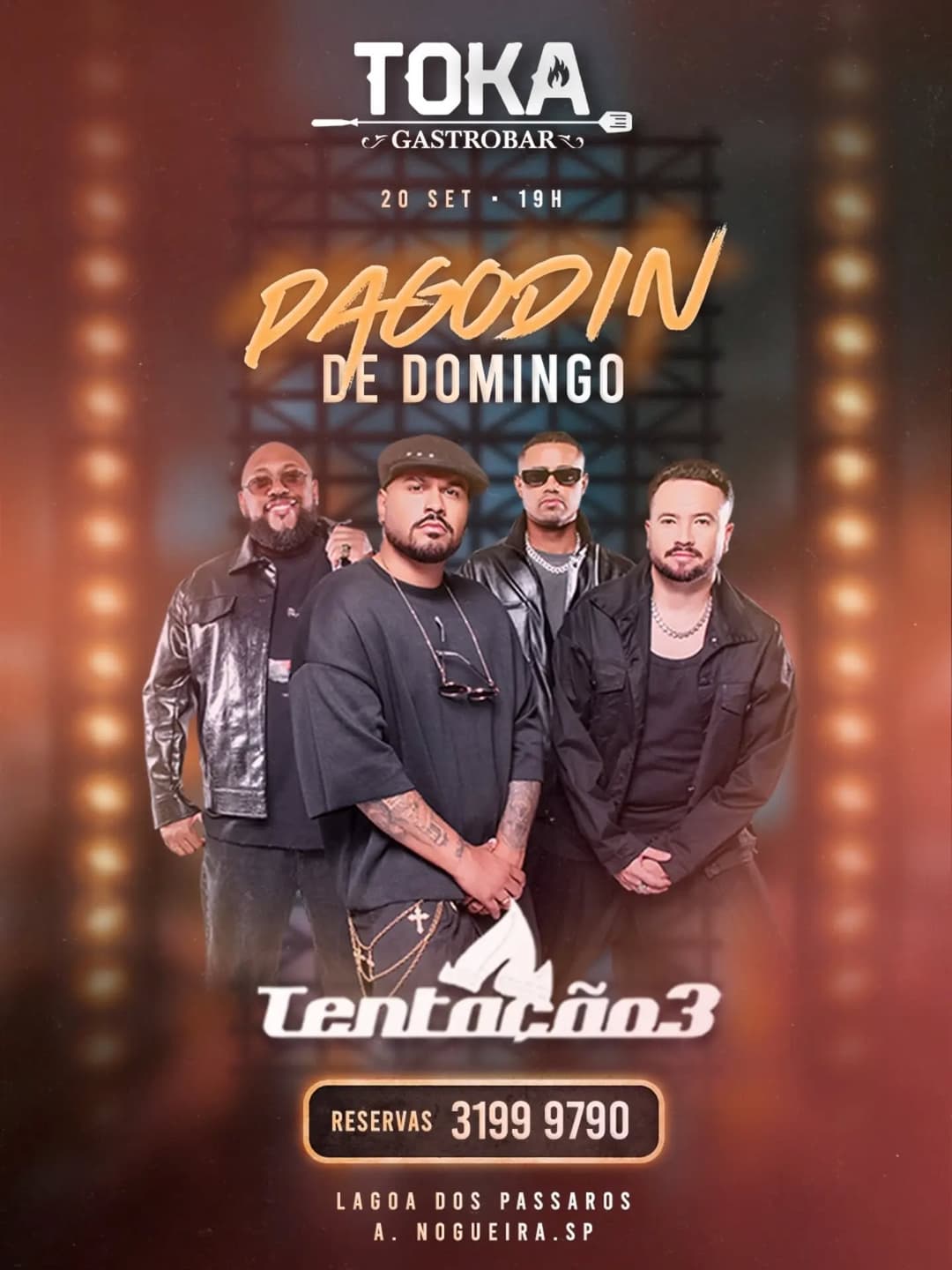 Flyer de Grupo Tentação 3