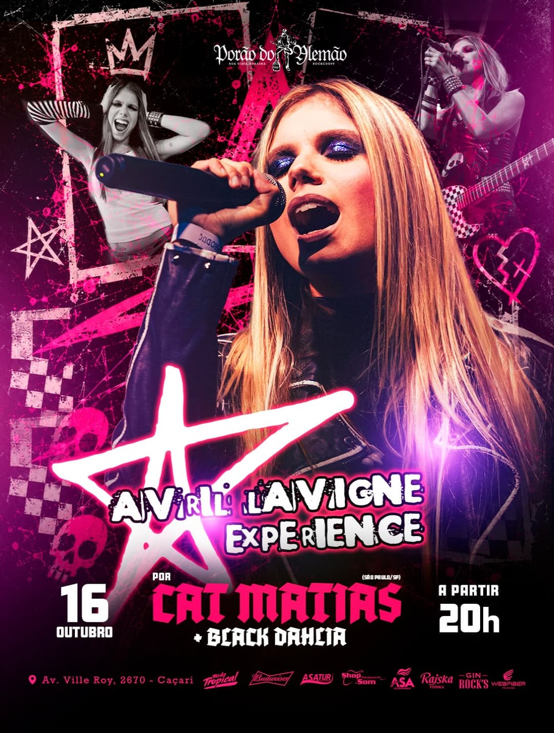 Flyer de Cat Matias e Black Dahlia