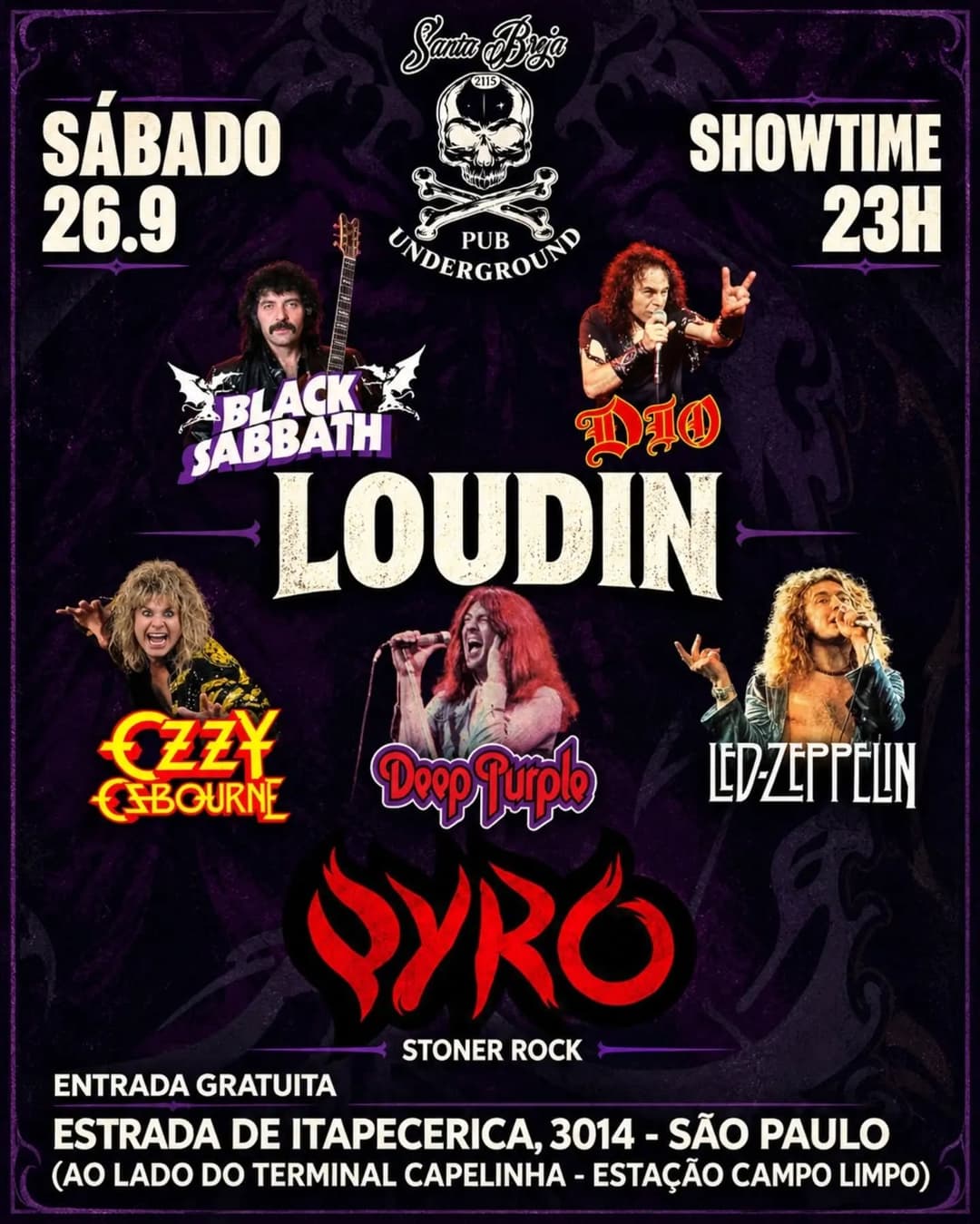Flyer de Loud'in e PYRO