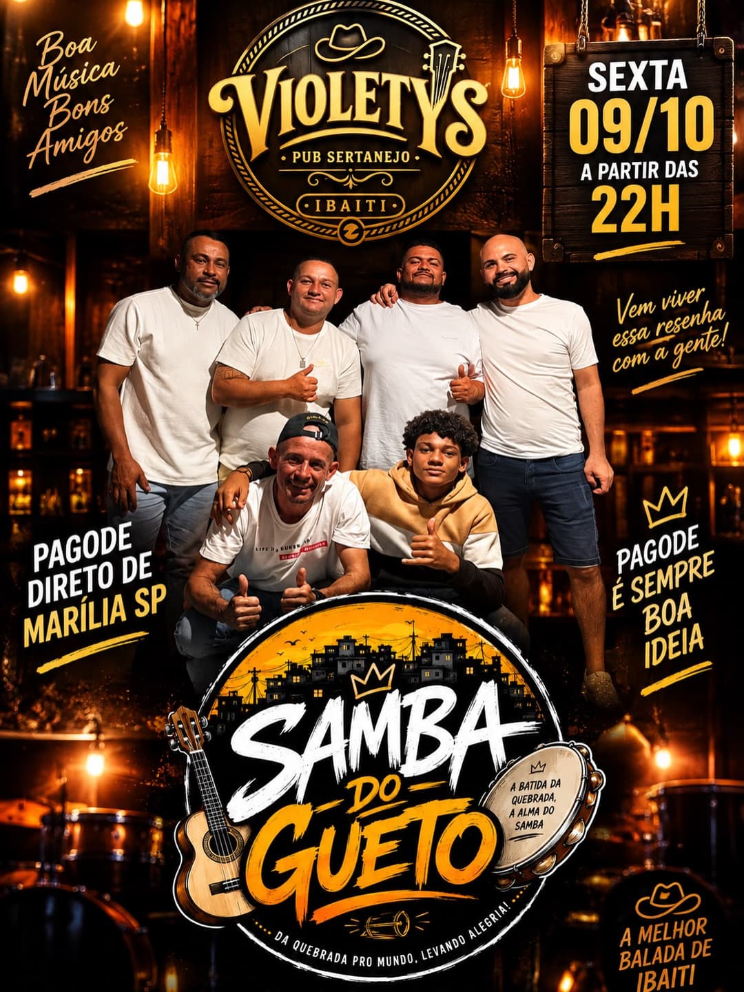 Flyer de Samba do Gueto