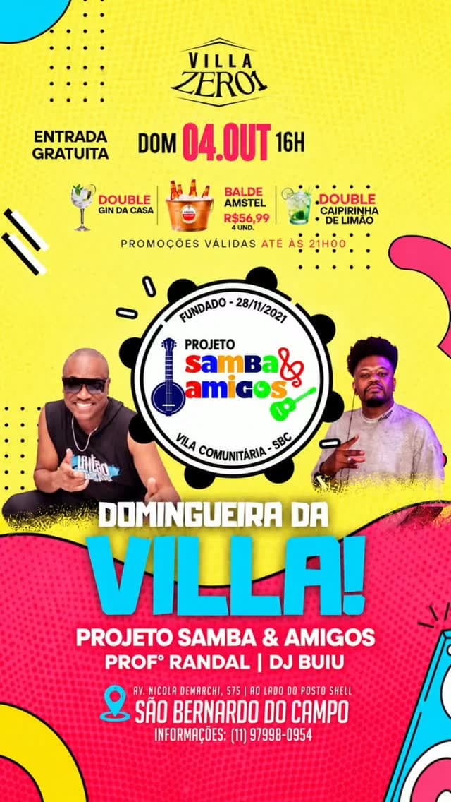 Flyer de Projetosamba Amigos