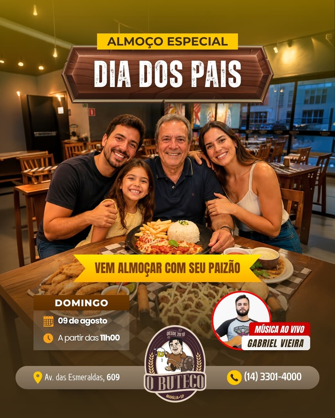 Flyer de Gabriel Vieira