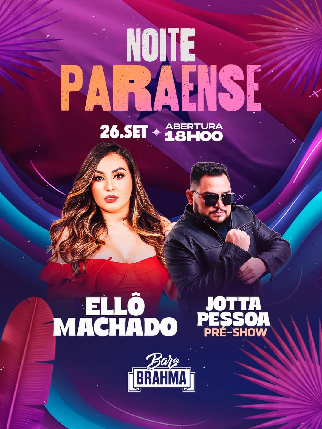 Flyer de Jotta e Ellô Machado