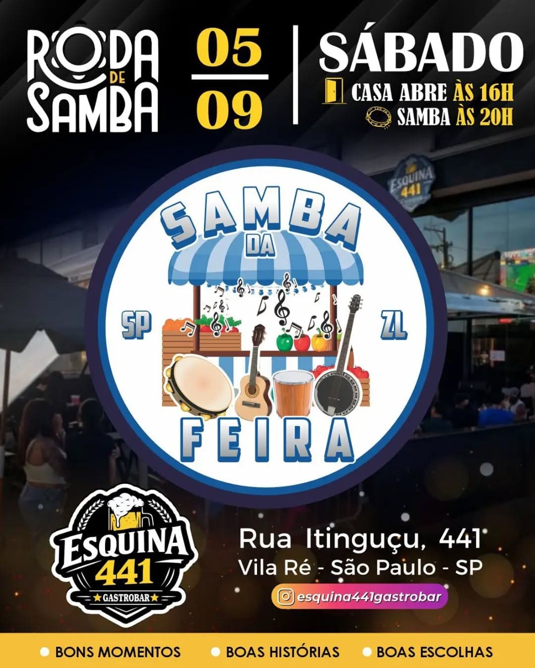 Flyer de Samba da Feira ZL
