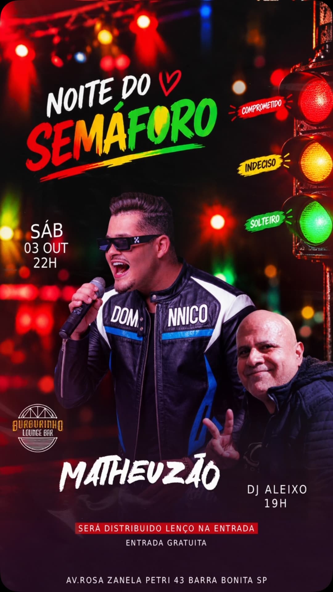 Flyer de Matheuza e DJ Marcelo