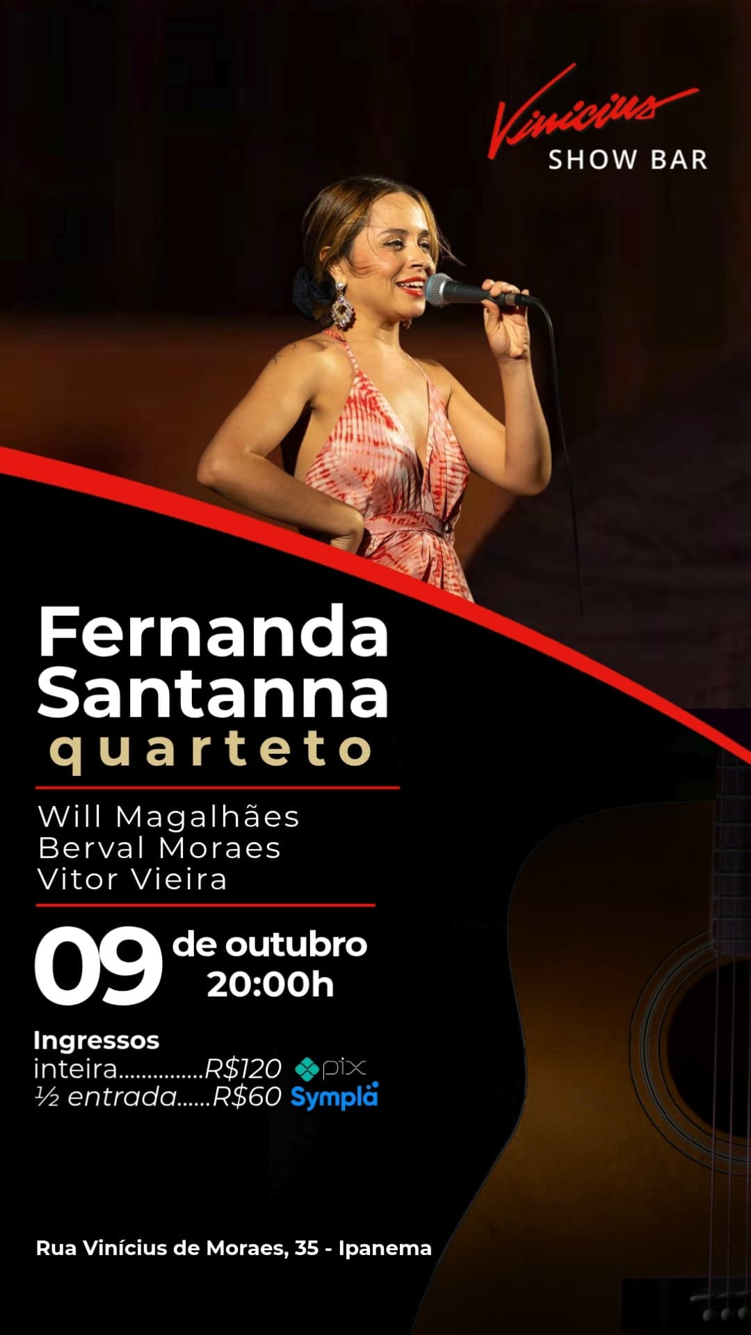 Flyer de Fernanda Santanna Quarteto