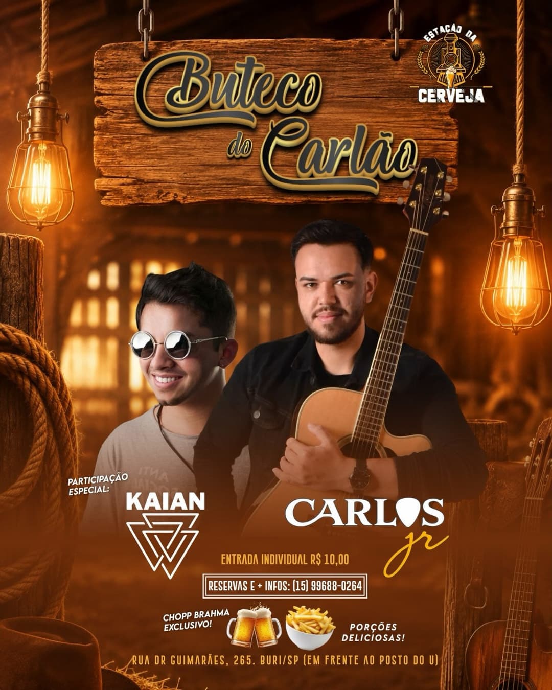 Flyer de Carlos Jr e Kaian