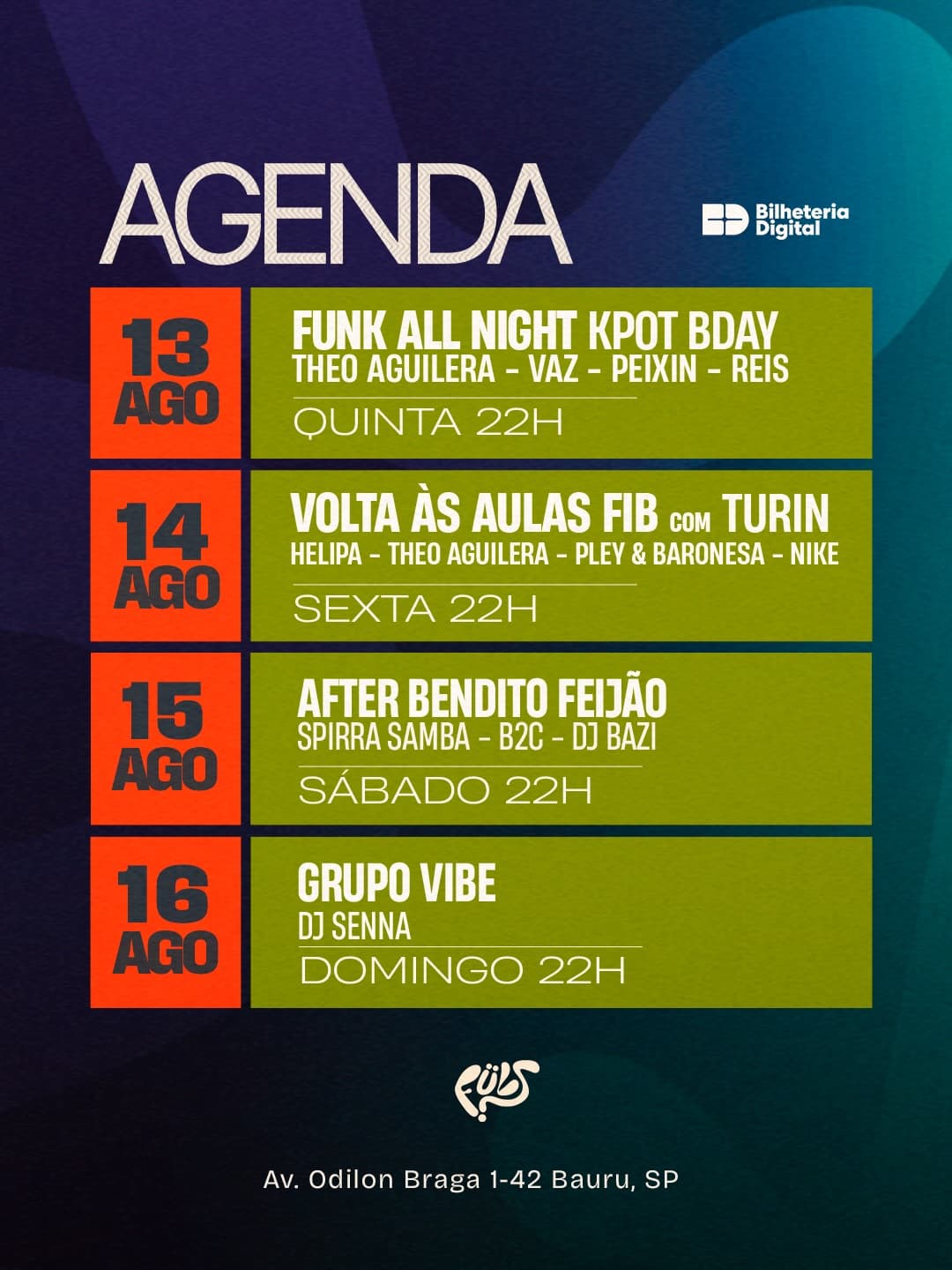 Flyer de Spirra Samba, After Bendito Feijão, B2C e DJ Bazi
