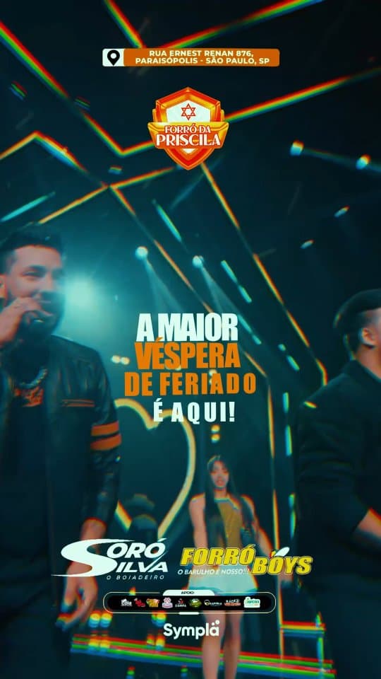 Flyer de Soró Silva e Forró Boys