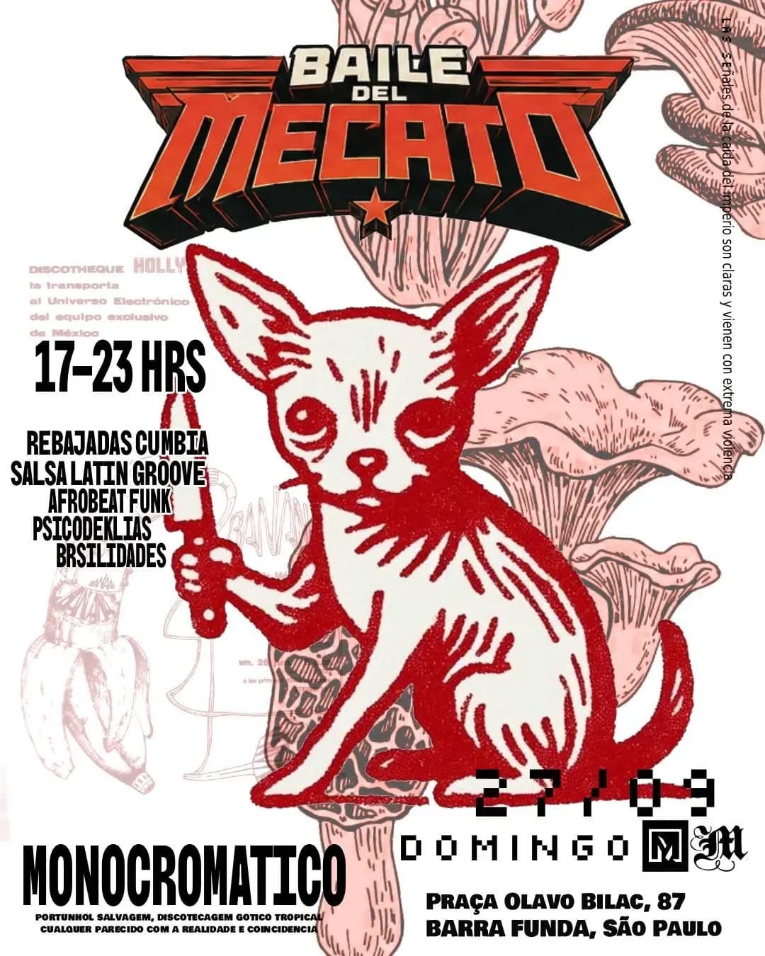 Flyer de Mecato e Monocromático