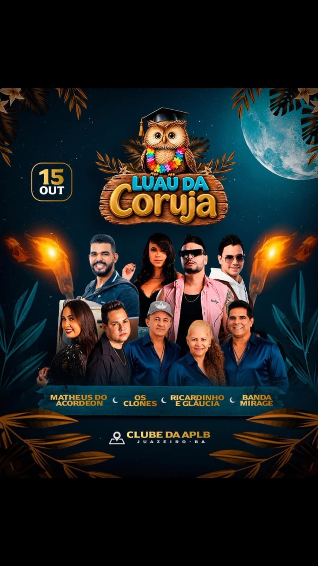 Flyer de Banda Mirage, MATHEUS DO ACORDEON e mais 2 artistas