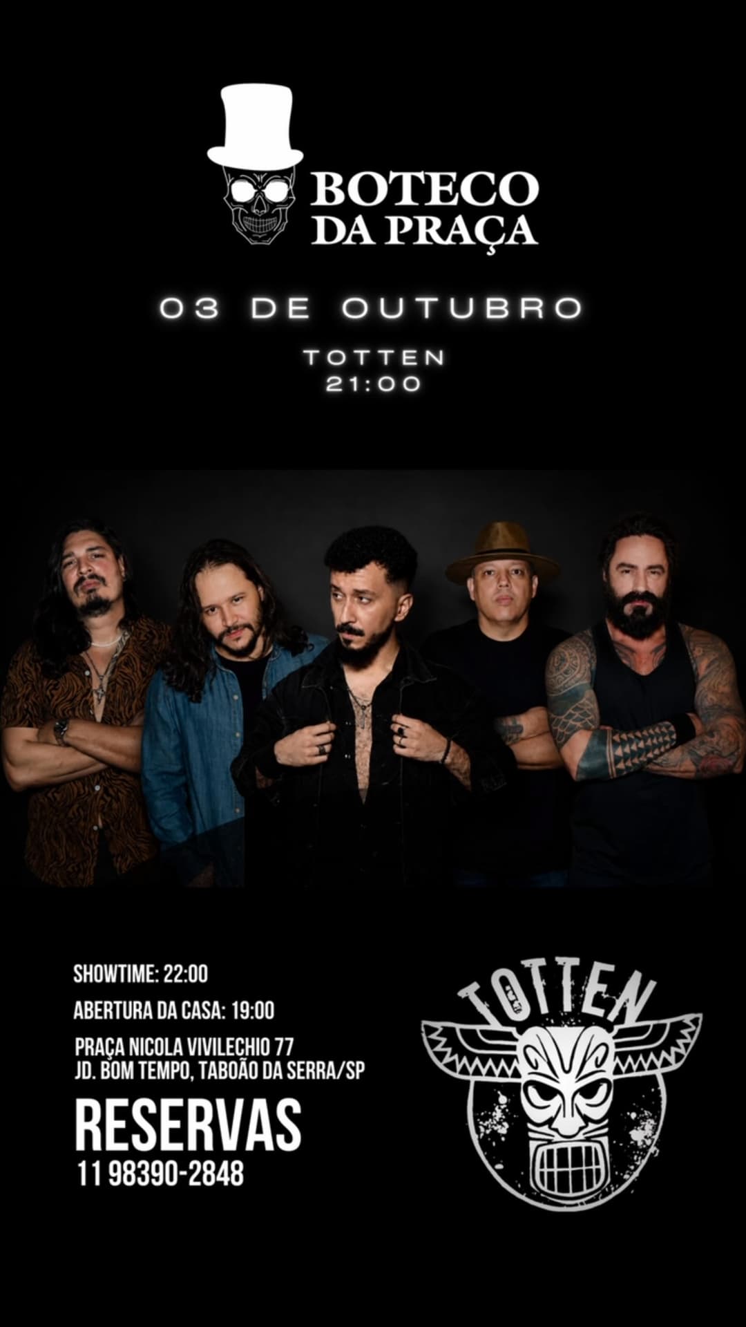 Flyer de Totten Oficial e Totten